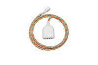 360 Electrical 360619 Habitat4.8 Braided w/ 4.8A 4-Port USB extension cord, 6 ft, Poppy Fields