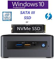 Intel NUC NUC8i7BEH Mini PC/HTPC, Intel Quad-Core i7-8559U Upto 4.5GHz, 16GB DDR4, 500GB SSD, WiFi, Bluetooth, Thunderbolt 3, 4k Support, Triple Monitor Capable, Windows 10 Pro (16GB RAM + 500GB SSD)