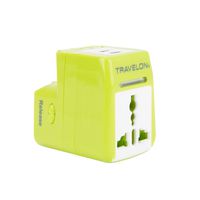 Travelon Dual USB Charger and Adapter, Lime