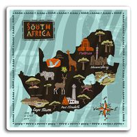 2 x 10cm South Africa African Map Vinyl Stickers - Sticker Laptop Luggage #19428 (10cm Wide)