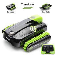 SainSmart Jr. RC Car Boat Amphibious Remote Control Stunt 360°Rotating Vehicle Water Land Transform Tank for Kids, 1: 16 Scale Waterproof Truck 2.4Ghz