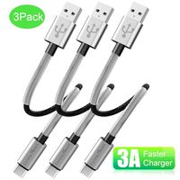 Short USB Type C Cable 1 ft, Compatible with Samsung Galaxy S8 S9 S10 Plus Charger (3A Fast Charging) 3 Pack USB A to USB-C TPE Cord Replacement for Samsung Note 9 8,LG V50 V40 G8 G7 Thinq, Moto Z