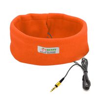 eBerry Sleep Headphones with Travel Pouch, Ultra Thin Speaker Headband Earphones Sweatband Headset for Sleeping, Traveling, Workout, Sports, Gym, Meditation and Relaxation (Orange)