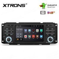 XTRONS Android 9.0 Car Stereo Radio Player for Jeep Dodge Chrysler, Bluetooth GPS Navigator with 5 Inch Touch Screen Quad-Core 2G RAM USB SD Port Supports TPMS DVR OBD2 Backup Camera SWC
