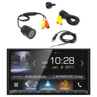Kenwood DDX9704S 2-DIN in-Dash DVD/CD/AM/FM Car Stereo Receiver with Pyle PLCM22IR Flush Mount Rear View Camera with 0.5 Lux Night Vision