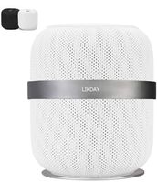 LIKDAY Wall Mount for HomePod Gray, Sturdy Aluminum Alloy Made Bracket Mount Stand Anti-Scroll Holder for HomePod Smart Speaker,with Two Free Speaker Dustproof Sleeve Cover Case (White & Black)