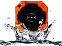 DEKKA Rugged Portable Wireless Outdoor Bluetooth Speaker IPX7 Waterproof Splash Proof FM Radio, HD Audio and Super Bass, Built-in Mic for Home, Party, Pool & Beach (Orange)