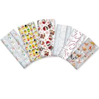 Jillson Roberts 48-Count Christmas Cello Bags with Twist Ties Available in 4 Different Assortment, Candy Canes, Cats and Dogs