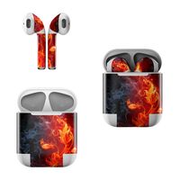 Skin Decals for Apple AirPods - Flower of Fire - Sticker Wrap Fits 1st and 2nd Generation