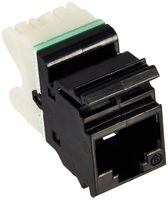 Siemon MX6-F01 Max-Module Cat6 UTP Flat Data Jack Insert, Black