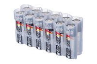 Storacell by Powerpax AA Battery Caddy, Clear, Holds 12 Batteries