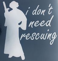 Star Wars Princess Leia White Decal for Locker, Tablet, Laptop, Car, Truck or Cubicle