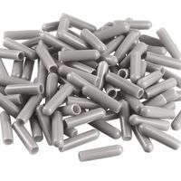 Jetec 100 Pieces Large Dishwasher Rack Tine Prong Repair End Cover Caps, Durable Flexible Vinyl Long 1 Inch Anti Slip Round Tips, 0.2 Inch in Inner Diameter (Grey)