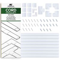 Cord Organizer Kit- Sliding Cable Management-Covers for Hiding Power Cords or Wires, Wall Mounted TV Cables in Home or Office by SimpleCord