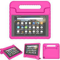 TIRIN All-New Fire HD 8 2018/2017 Case - Light Weight Shock Proof Handle Kid-Proof Cover Kids Case for All-New Fire HD 8 Tablet (7th and 8th Generation Tablet, 2017 and 2018 Release), Rose
