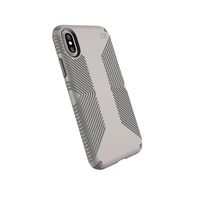 Speck Products Presidio Grip Cell Phone Case For iPhone XS/iPhone X - CATHEDRAL GREY/SMOKE GREY