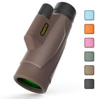 Emarth Hawkeye Monocular 8x42 High Power Bak4 FMC Compact Telescope for Hunting Boating Wildlife Coffee