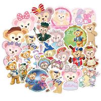 36pcs Disney Bear Duffy Stellalou Stickers for Water Bottles Laptop Motorcycle Bicycle Skateboard Luggage Decal Graffiti Patches Stickers