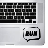StickAny Palm Series Run Speech Bubble Sticker for MacBook Pro, Chromebook, and Laptops (Black)
