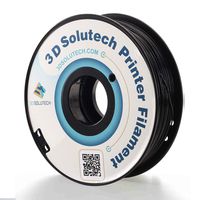 3D Solutech Real Black 3D Printer PLA Filament 1.75MM Filament, Dimensional Accuracy +/- 0.03 mm, 2.2 LBS (1.0KG) - PLA175RBLK