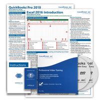 TeachUcomp, Inc. Course used for learning QuickBooks Pro 2018 & Microsoft Excel 2016 PREMIUM Training Tutorial - Video Lessons, PDF Manuals, 2 Reference Guides, Testing, Certificates of Completion