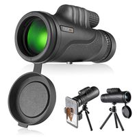 TACKLIFE Monocular Telescope, Monocular Scope with BAK4 Prism, Rotating Eye Mask, Multi-Green Coated Lens for Bird Watching, Hunting, Camping, Phone Adapter and Compact Tripod Include - MCL01