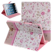 Case for iPad Air,Case for iPad 5,Case for iPad Air,Butterfly Fairy and Flower Inlaid Shiny Glitter Diamond Pu Leather Flip Protective Case Cover for Ipad Air iPad 5,Mini Flower #6