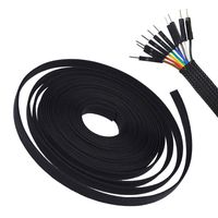 PET Expandable Sleeving Flexo Wire Cable Sleeve (0.55" 33ft Black) Striveday