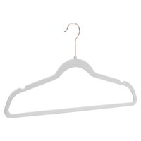 AmazonBasics Velvet Suit Hangers, 30-Pack, Ivory/Gold