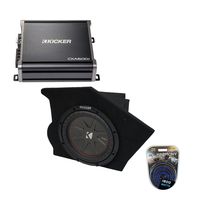 Compatible with 1993-2002 Pontiac Firebird Coupe Driver Side 10" Kicker CompR CWR10 Sub Box Enclosure & CXA600.1 (Renewed)