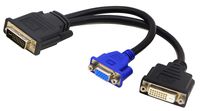 zdyCGTime Wyse DVI-I Splitter Cable - DVI-I(24+5) Male to DVI-D(24+1) and VGA (HD15) Female Comparable to Wyse DVI Digital Y-Cable (DVI-I to DVI-D and VGA)（10 Inch）