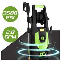 CHAKOR Pressure Washer 3500 PSI, 2.0GPM Power Washer Machine, 1800W High Pressure Cleaner with 4 Adjustable Nozzle, Spray Gun, Hose Reel, Brush
