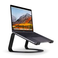 Twelve South Curve for Macbooks and laptops | Ergonomic Desktop Cooling Stand for Home or Office, Matte Black