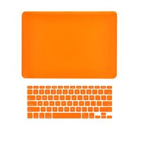 TOP CASE - 2 in 1 Signature Bundle Crystal See Thru Hard Case and Keyboard Cover Compatible Older Generation MacBook Pro 15" with DVD Drive/CD-ROM A1286 (Release Late 2008 - Mid 2012) - Orange