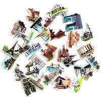 Cute Cartoon Laptop Stickers Car Skateboard Motorcycle Bicycle Luggage Guitar Bike Decal for Calendars, Arts, Kids DIY Crafts, Scrapbooking, Album, Bullet Journals (36PCS City of Dreams)