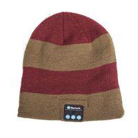 OD'lover Outdoor Smart Bluetooth Earphone Striped Knit Hat Stereo Music Cap Bluetooth Headsets