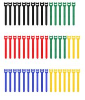 Pasow 50pcs Reusable Fastening Adjustable Cable Ties Wire Management (6 Inch, Multicolour)