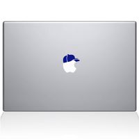 The Decal Guru 2051-MAC-11A-DB Apple Hat Ballcap Decal Vinyl Sticker, Dark Blue, 11\" MacBook Air