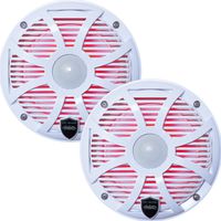 Wet Sounds REVO 6-SWW White Closed SW Grille 6.5 Inch Marine LED Coaxial Speakers (Pair) (Renewed)