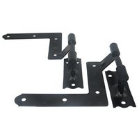 ELBA Black Blind Shutter Hinges for Wood Frame and Brick - 1 Pair (2 Units)