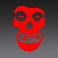 Misfits Skull Vinyl Decal Sticker 4in 3in 2in (2 inch Tall, Red)