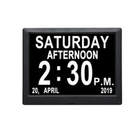 [IPS Display] Digital Calendar Day Clock 9 inch Non-Abbreviated Day & Month Dementia,Alzheimer's Vision Impaired Memory Loss Senior Remote Control Electronic Wall Desk/Shelf Clcok