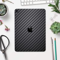 Apple iPad Mini 3 (A1599/A1560) - Textured 3D Black Carbon Fiber Full-Body Wrap Decoration Vinyl Anti Scratch Skin Guard
