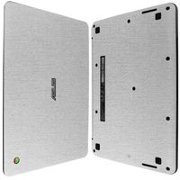 Skinomi Brushed Aluminum Full Body Skin Compatible with Asus Chromebook 13.3 C300 (Full Coverage) TechSkin Anti-Bubble Film