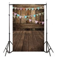 Dacawin Photography Backdrop, 3X5 ft Colorful Brick Wall Wood Floor Backdrop for Studio Props Photo Backdrop (C)