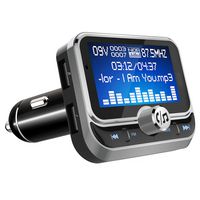 FM Transmitter Bluetooth Car, LeeQin 1.8” Disply Bluetooth FM Transmitter Wireless Audio Transmitter Adapter Car Kit With 2 USB Ports, TF Card Slot, 4 Music Playing, Hands Free Calls, AUX Input