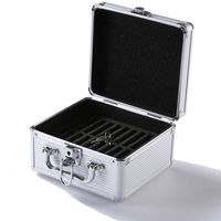 GLOTRENDS Aluminum & EVA Protection Suitcase for 20 x 2.5 inch Hard Drive, Moisture Proof, Water Resistant, Static Proof, Perfect for Media Offices, Photography, Graphic Design (B24)