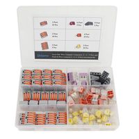 Didamx 100 Pcs Fast Connector Set Lever-Nut Wire Compact Connectors 2/3 / 5 Port and Push-In Wire Connector 2/4 / 6/8 Port Assortment Kit