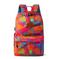 RUYEE Laptop School Backpack, Waterproof School Backpack With USB Charging Port For Men Women, Lightweight Fashion Travel Daypack College Student Rucksack Fits 14-inch Computer/Macbook Orange