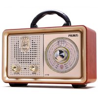 Retro AM FM Portable Radio, PRUNUS J-110 Vintage Bluetooth Speaker with 3-Way Power Sources, Big Frequency Scale, Enhanced Bass, Remote Control, AUX TF Card USB Disk MP3 Player(Gold)